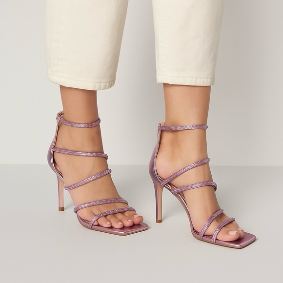 235- Carvela Caged Ankle Heels Sandals Made In Brazil Size 8 NWT - Picture 1 of 8